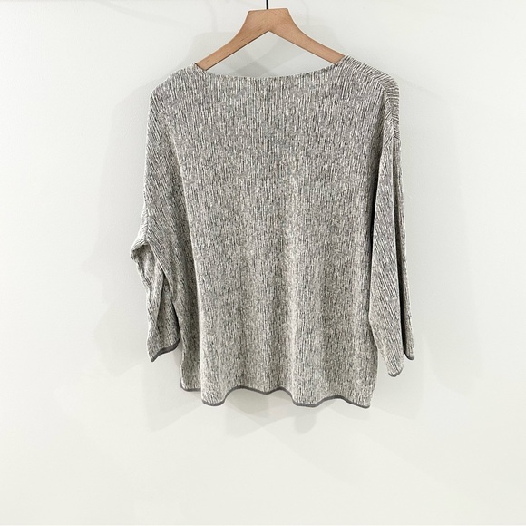 J. Jill Pure Jill Linen Blend Split Hem Tunic Gray Size Medium - Picture 5 of 5